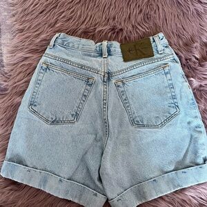 Calvin Klein Vintage High Rise Denim Shorts